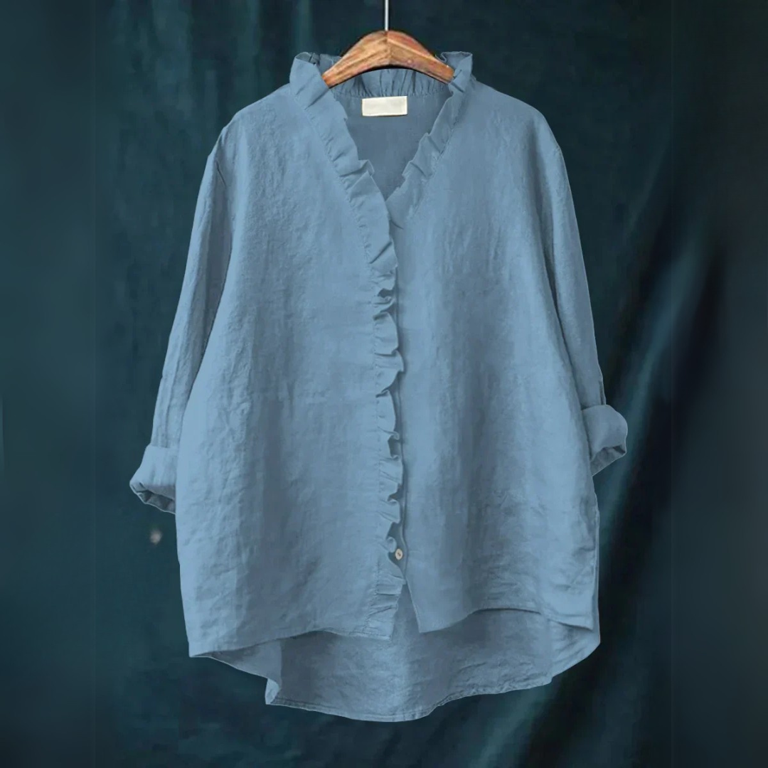 Sanela | Casual ruffle shirt