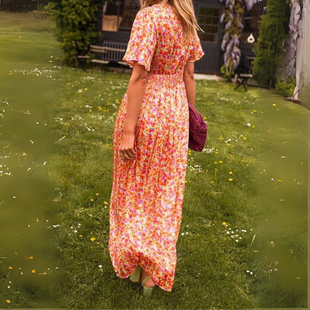Sandra | Elegant maxi dress with V-neck