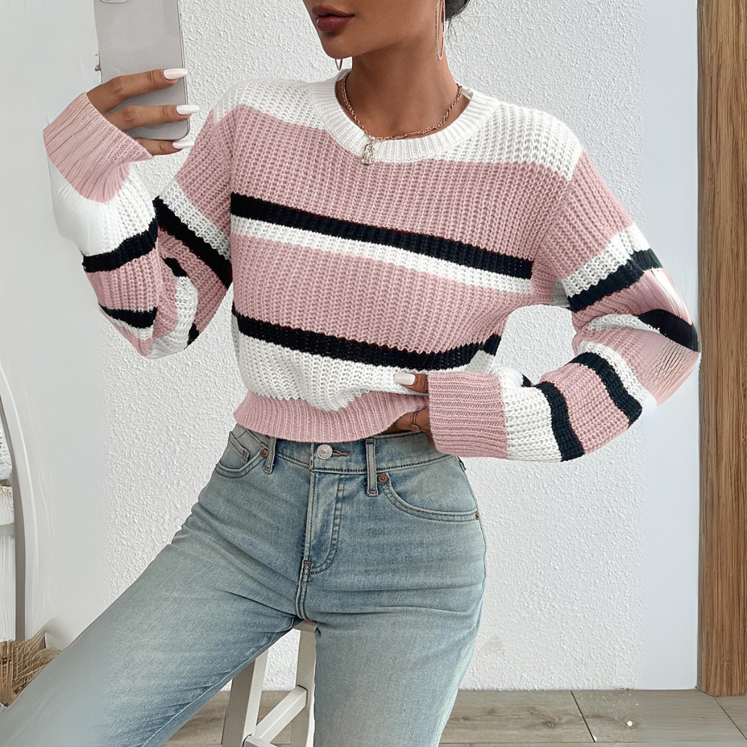 Celia | Off-the-shoulder knitted sweater