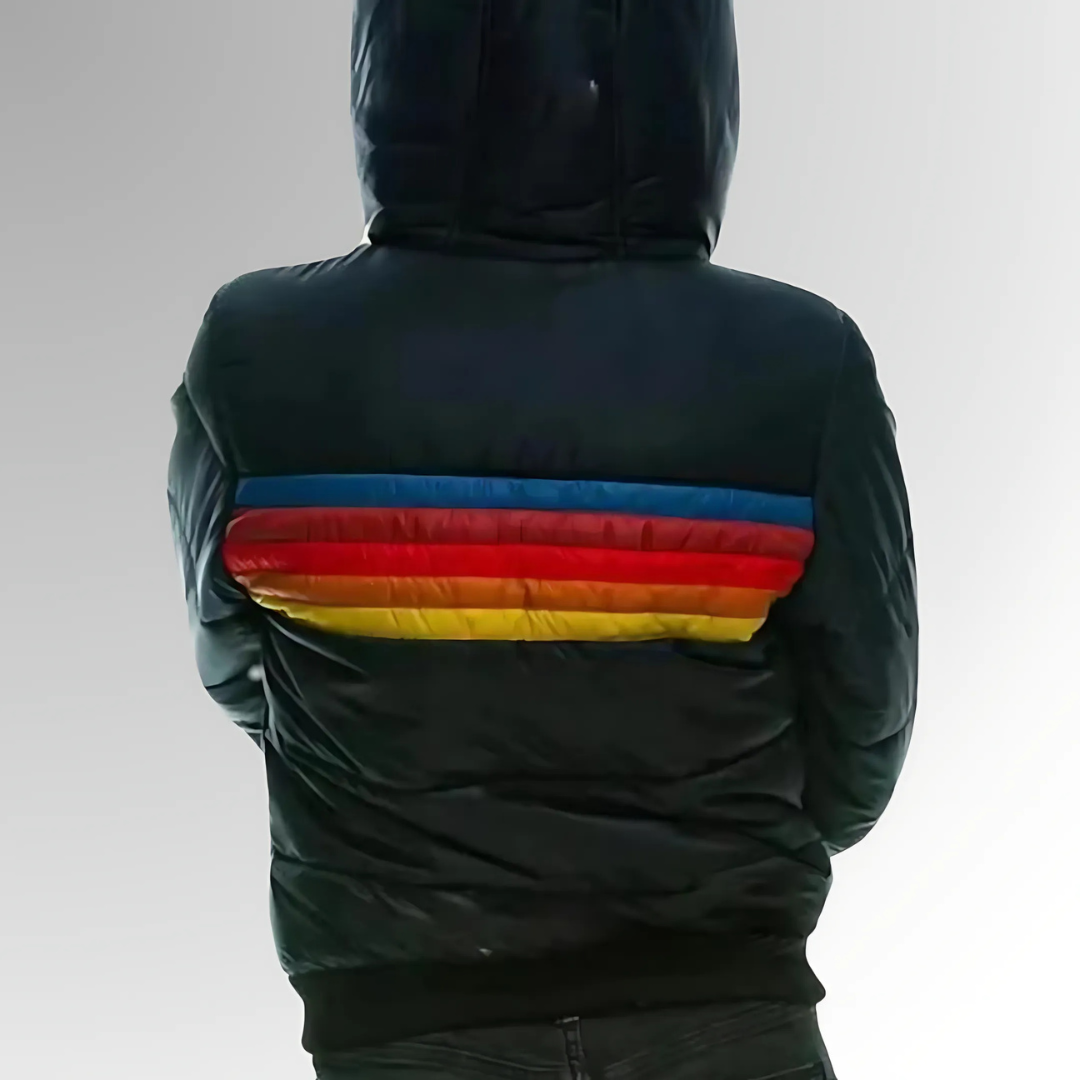 Tessa | Rainbow Stripe Zip-Up Jacket
