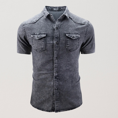 Leo | Short-sleeved denim shirt