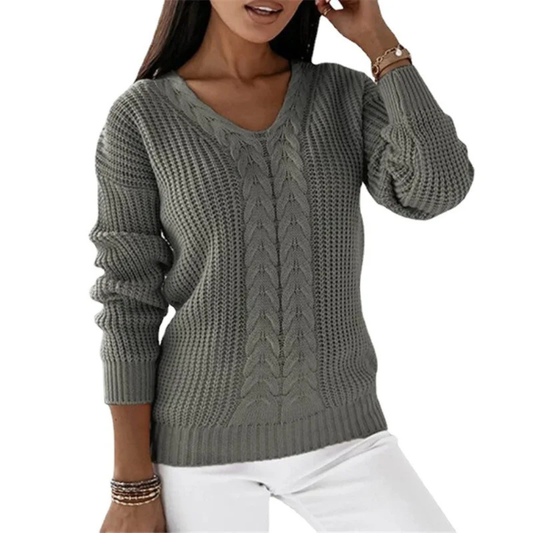 Noelia | Vintage knit sweater with V-neck
