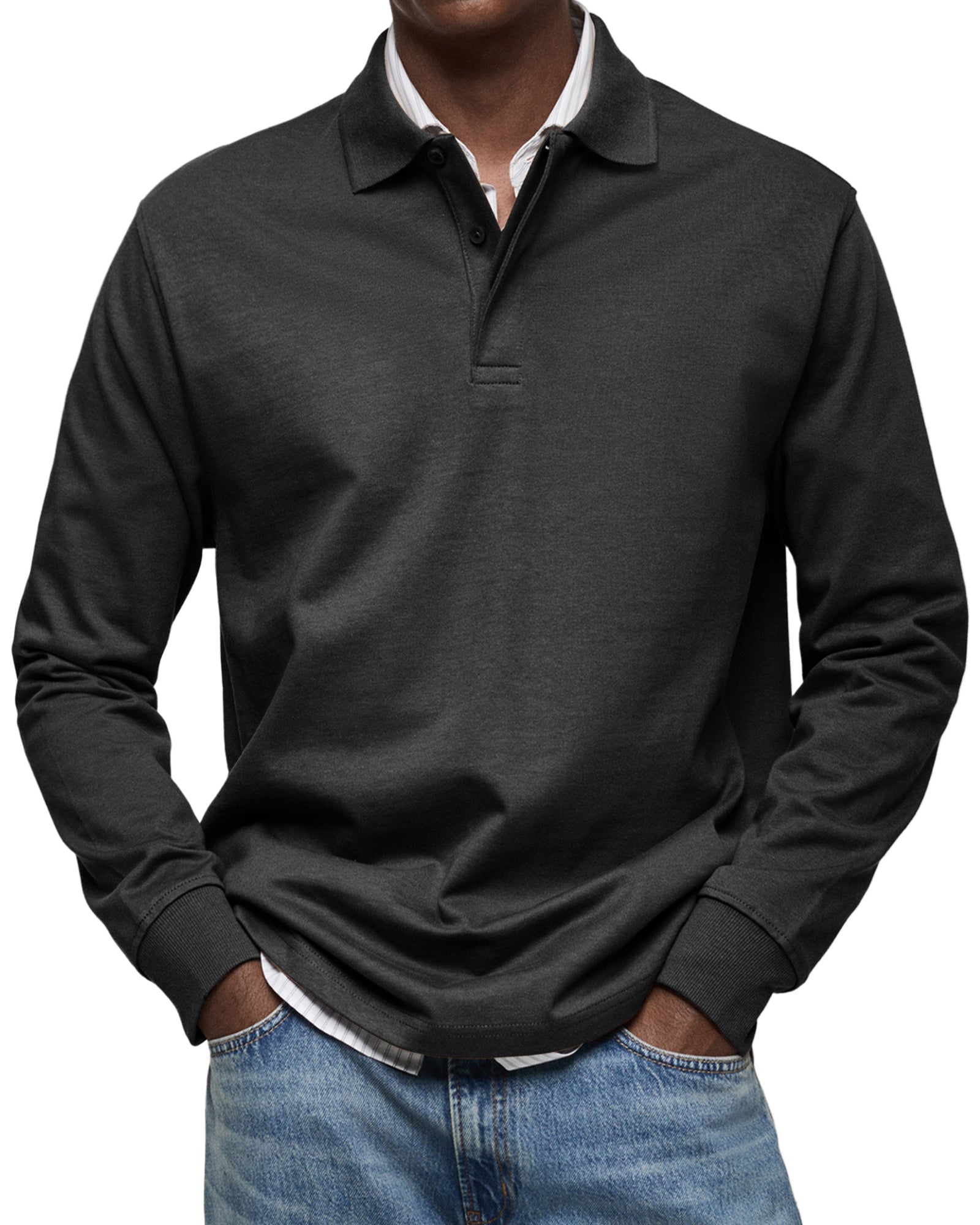 Alexandre | Casual long-sleeved polo shirt