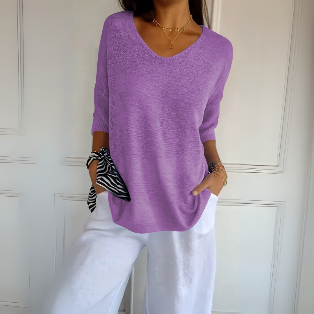Anna | V-neck knit top