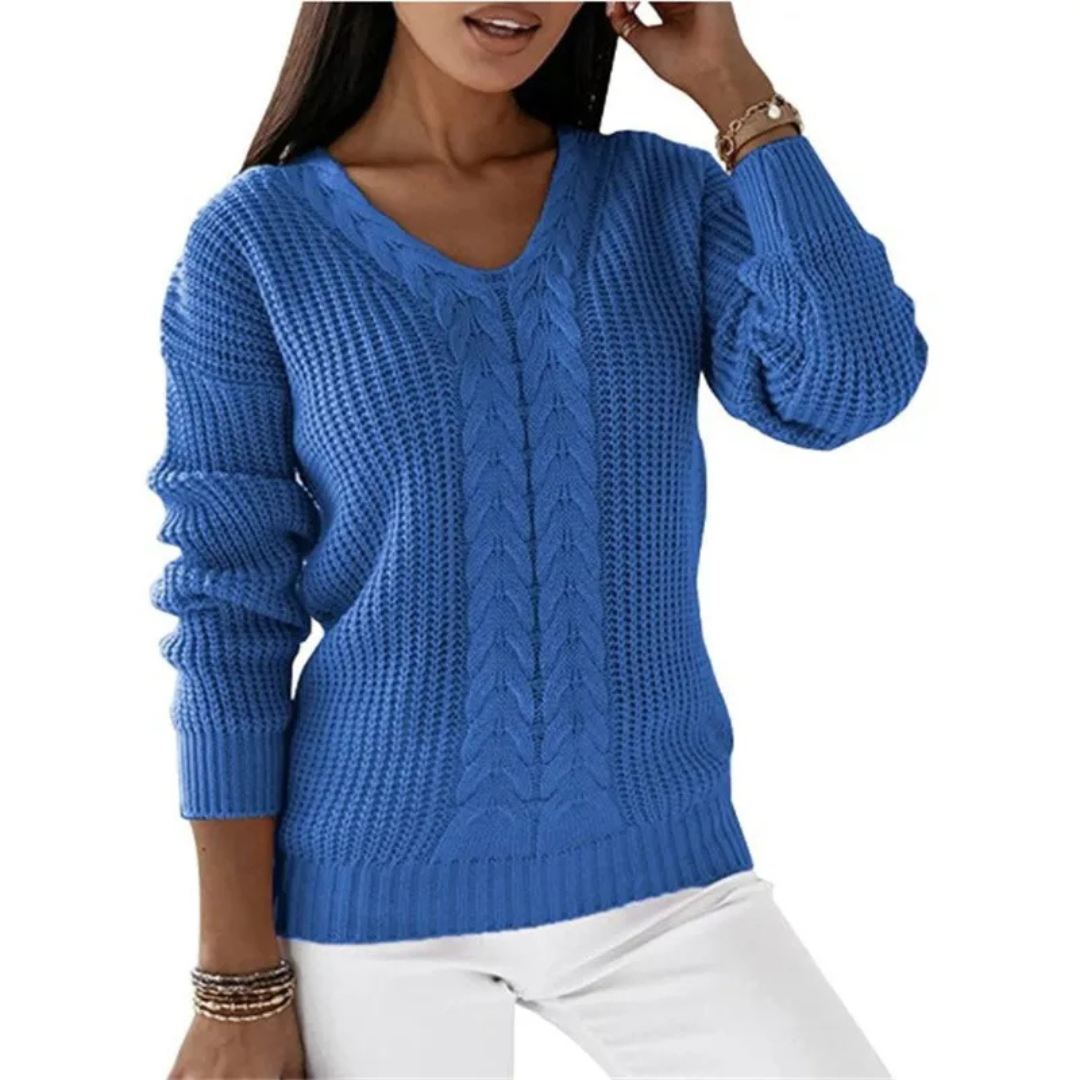 Noelia | Vintage knit sweater with V-neck