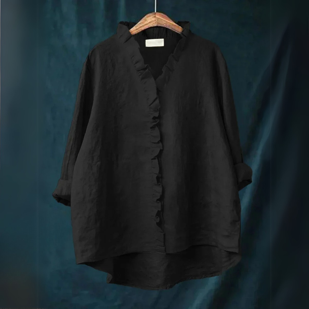 Sanela | Casual ruffle shirt