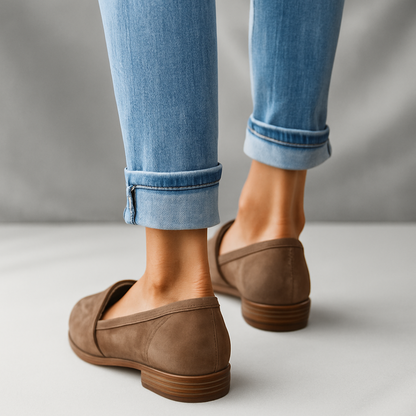 Idalia | Pointed-toe suede loafers