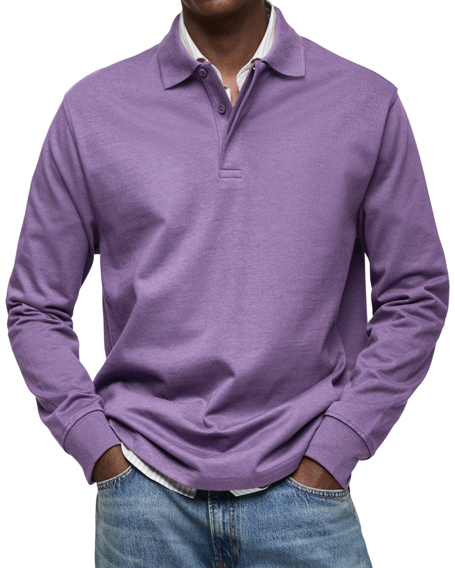 Alexandre | Casual long-sleeved polo shirt