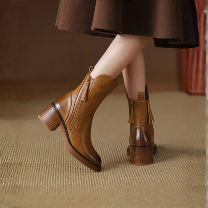 Éliane | Elegant heeled ankle boots with zip closure