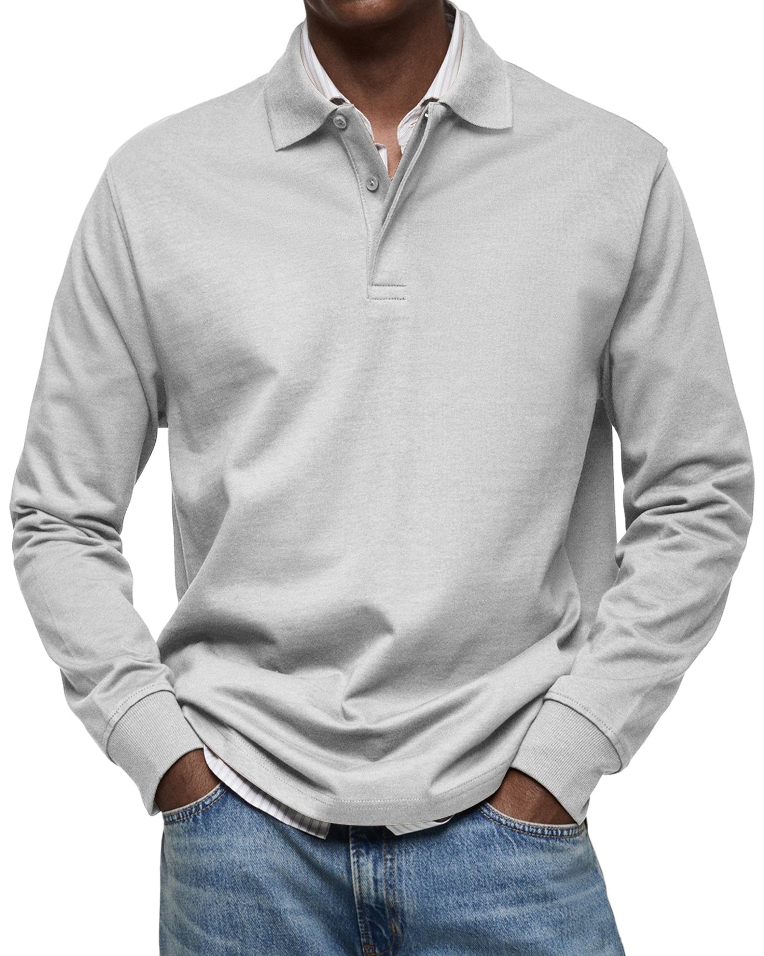 Alexandre | Casual long-sleeved polo shirt