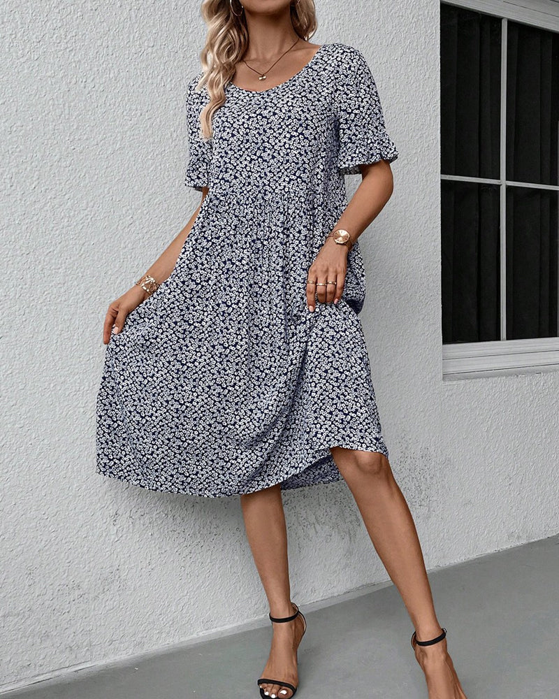 Flower | Elegant floral midi dress