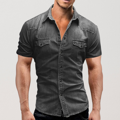 Leo | Short-sleeved denim shirt