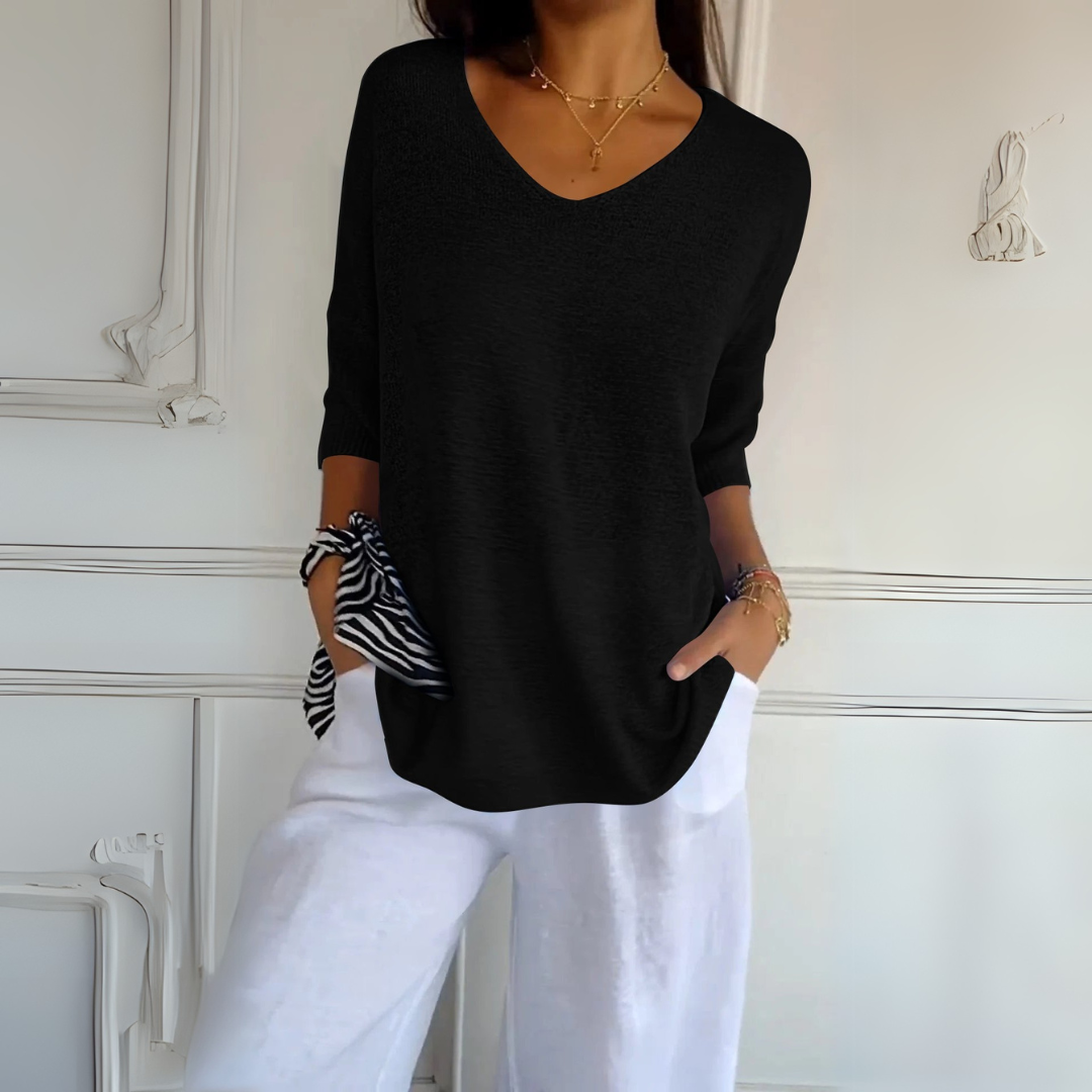 Anna | V-neck knit top
