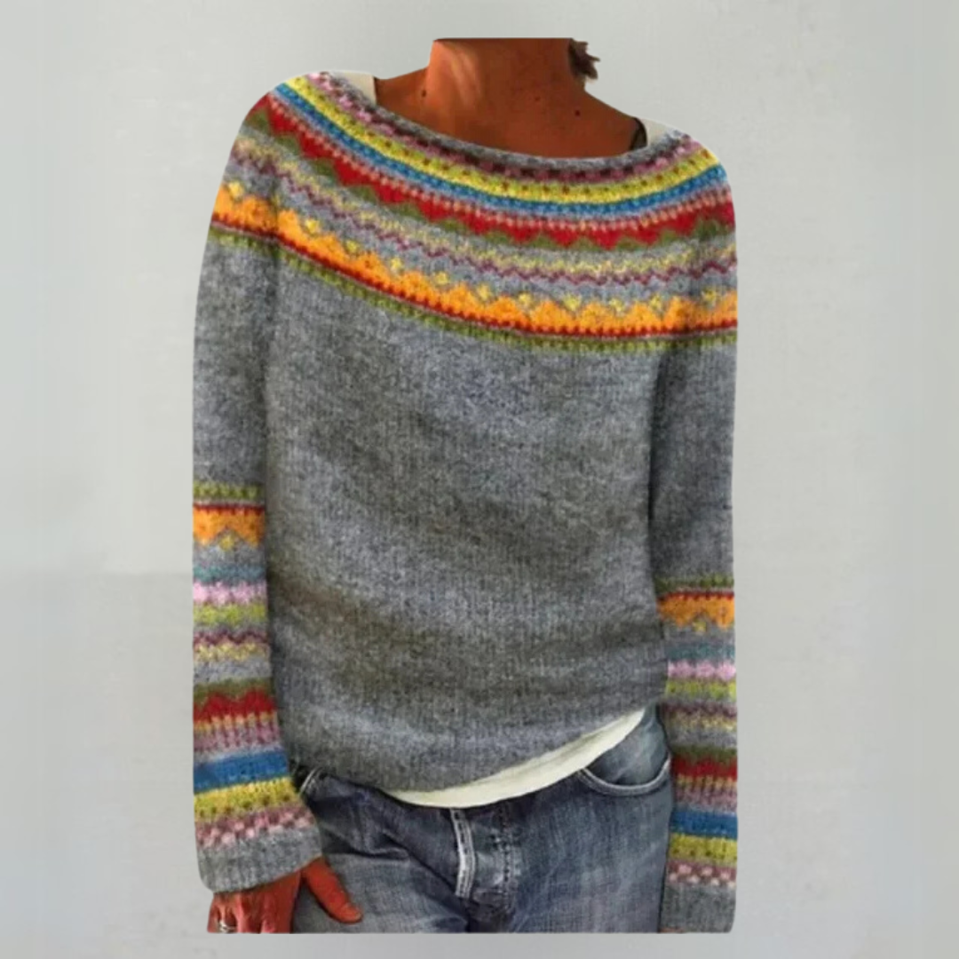 Mercedes | Winter knitted sweater with pattern