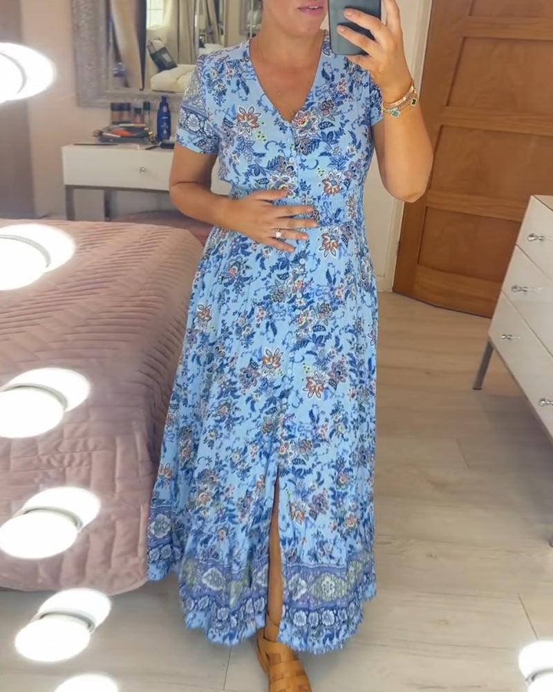 Wibia | V-neck dress with floral print