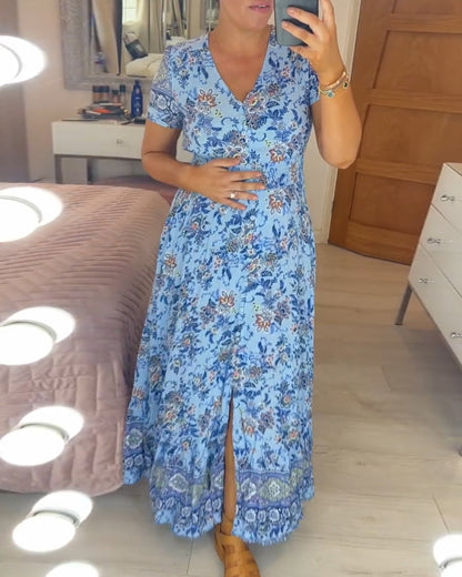 Wibia | V-neck dress with floral print