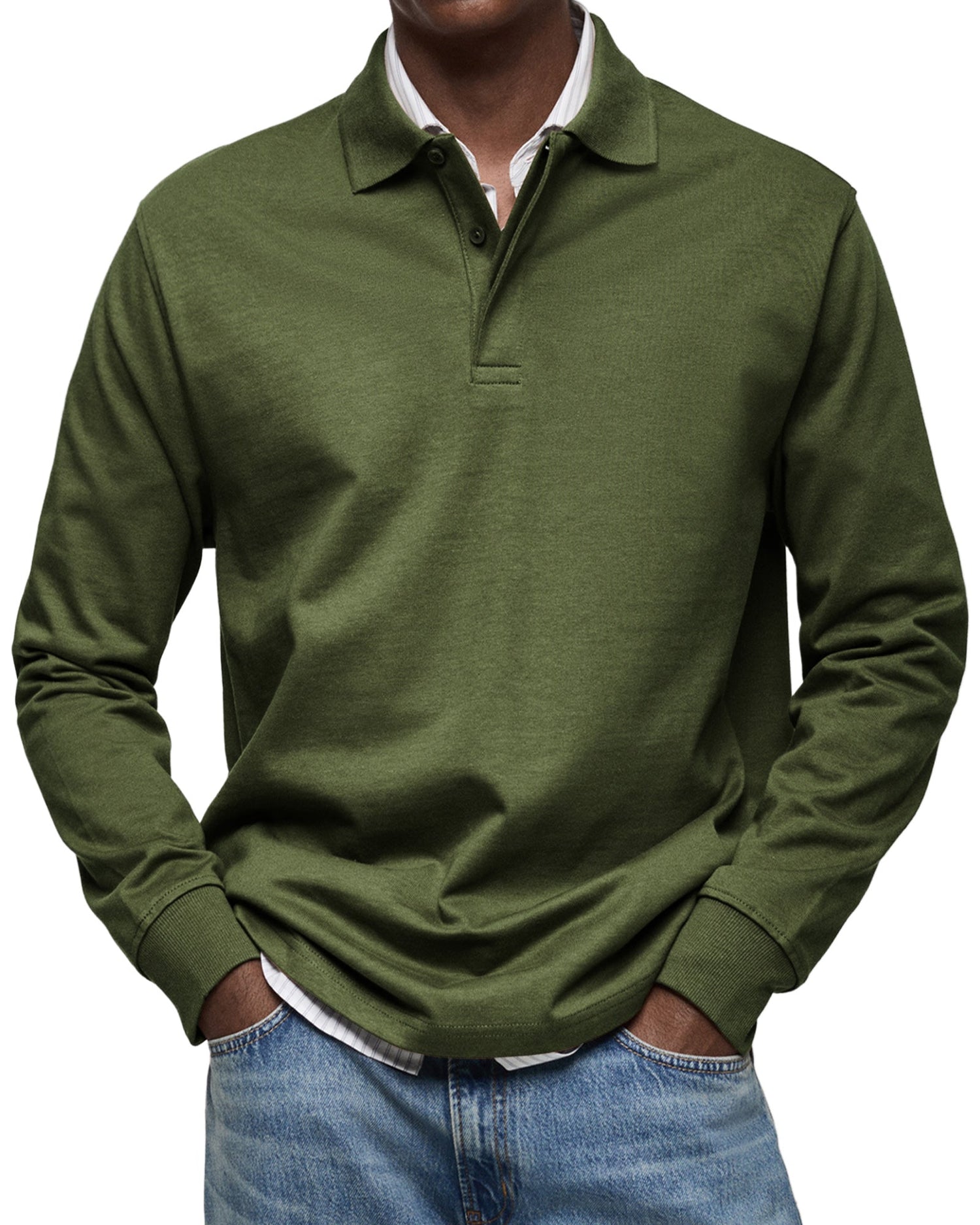 Alexandre | Casual long-sleeved polo shirt