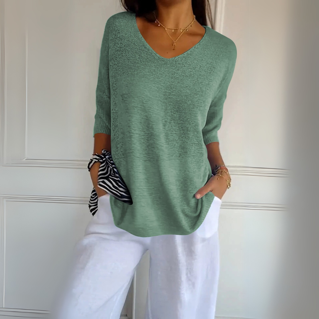 Anna | V-neck knit top