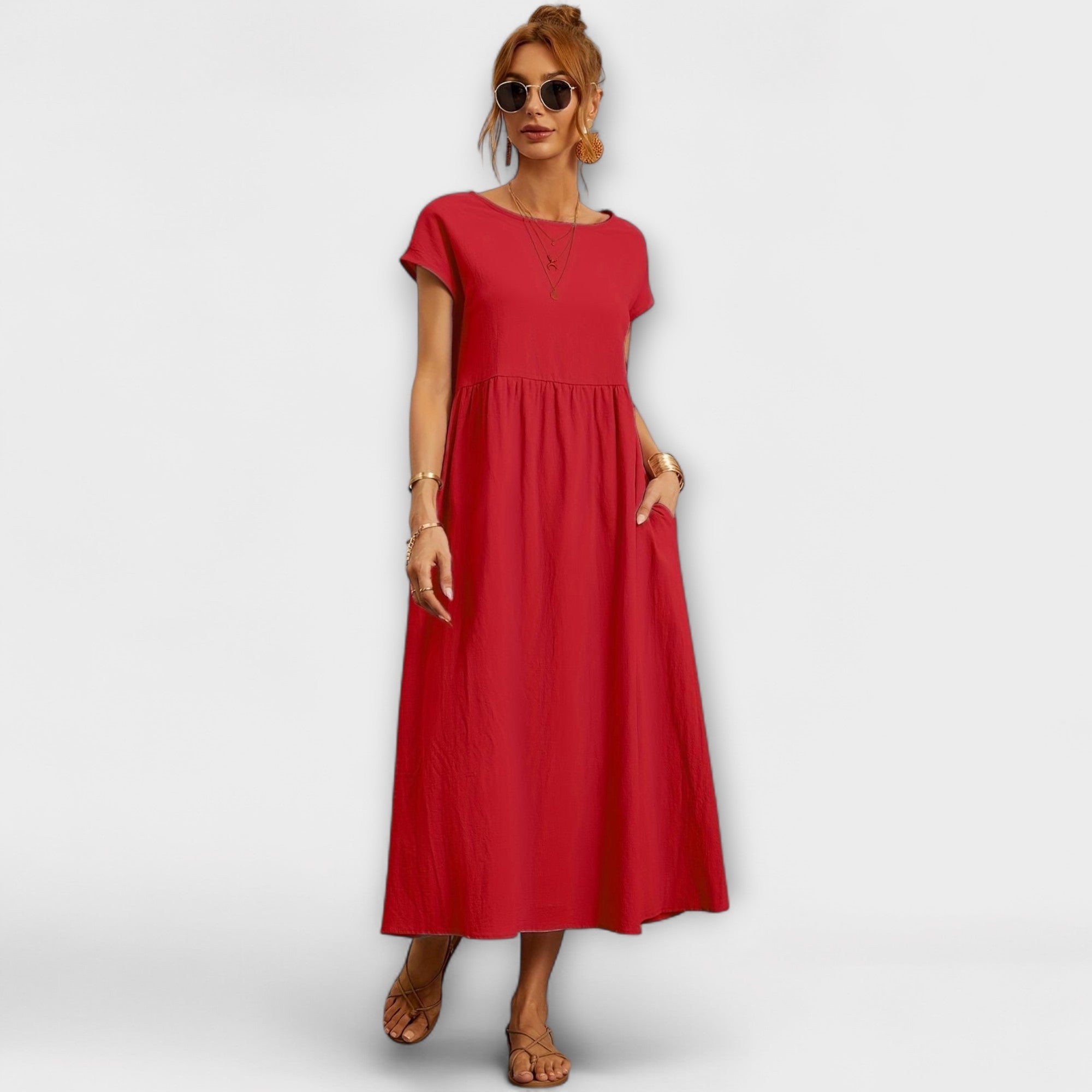 Magnolia | Relaxed Fit Midi Dress with Pockets
