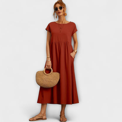 Magnolia | Relaxed Fit Midi Dress with Pockets