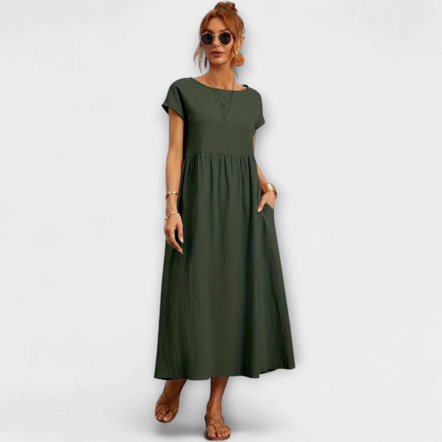 Magnolia | Relaxed Fit Midi Dress with Pockets