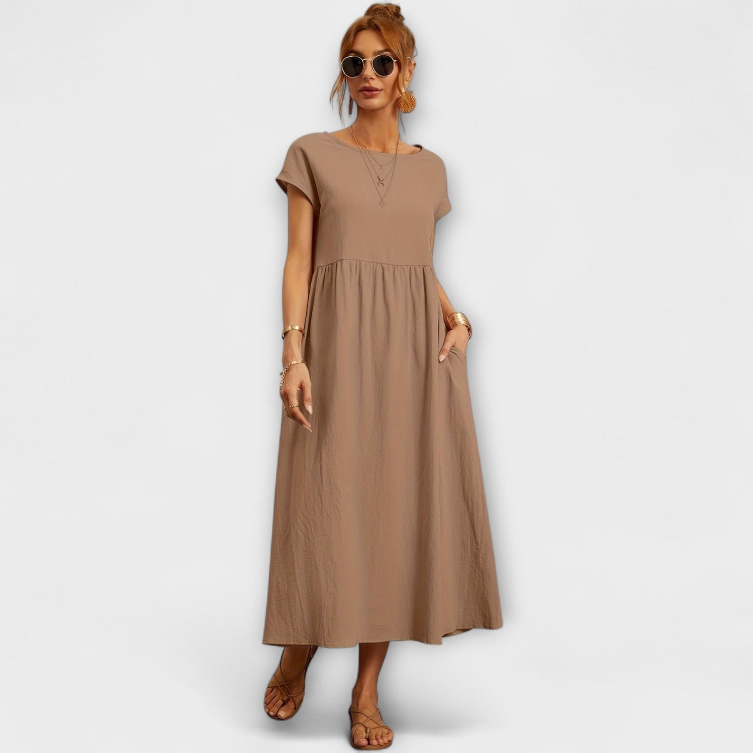 Magnolia | Relaxed Fit Midi Dress with Pockets