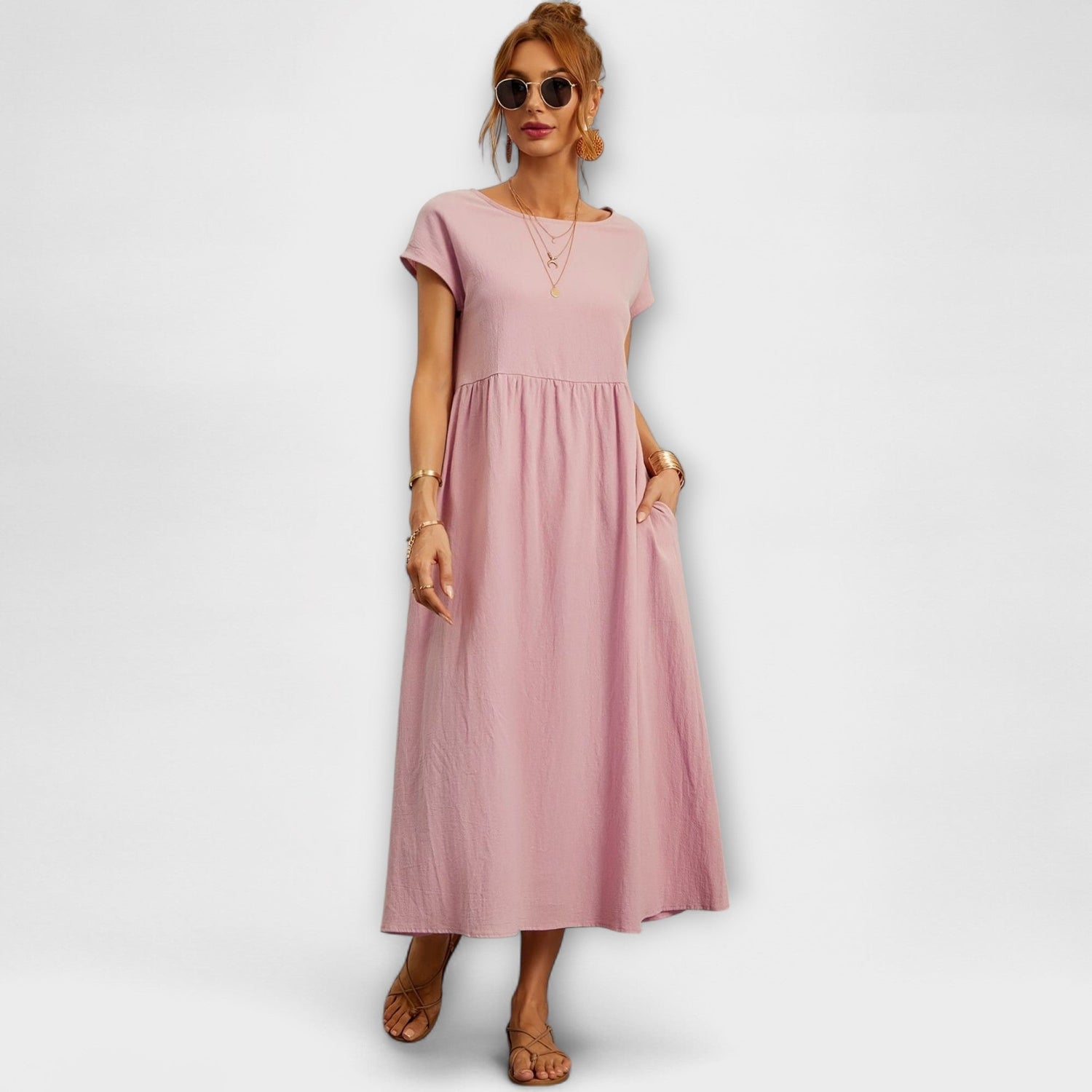Magnolia | Relaxed Fit Midi Dress with Pockets