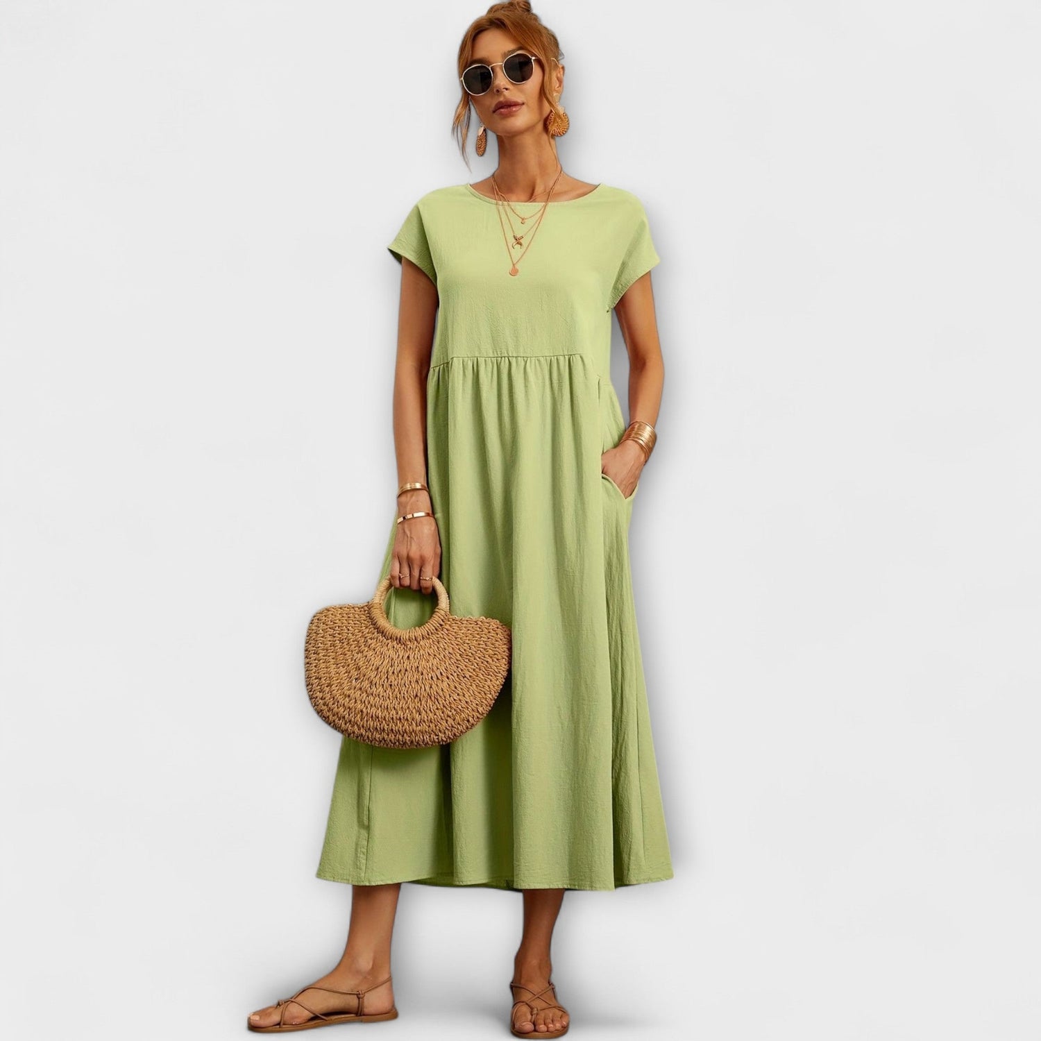 Magnolia | Relaxed Fit Midi Dress with Pockets