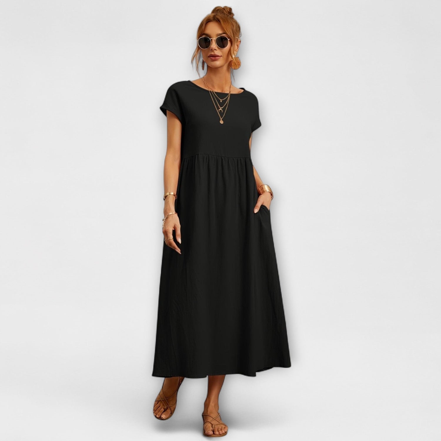 Magnolia | Relaxed Fit Midi Dress with Pockets