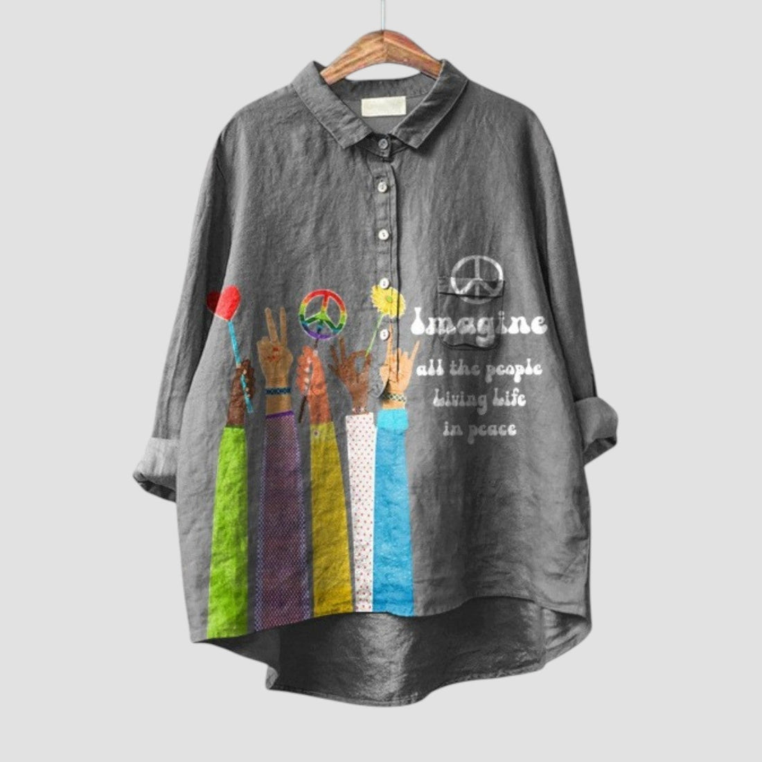 Nella | Oversized shirt with image print