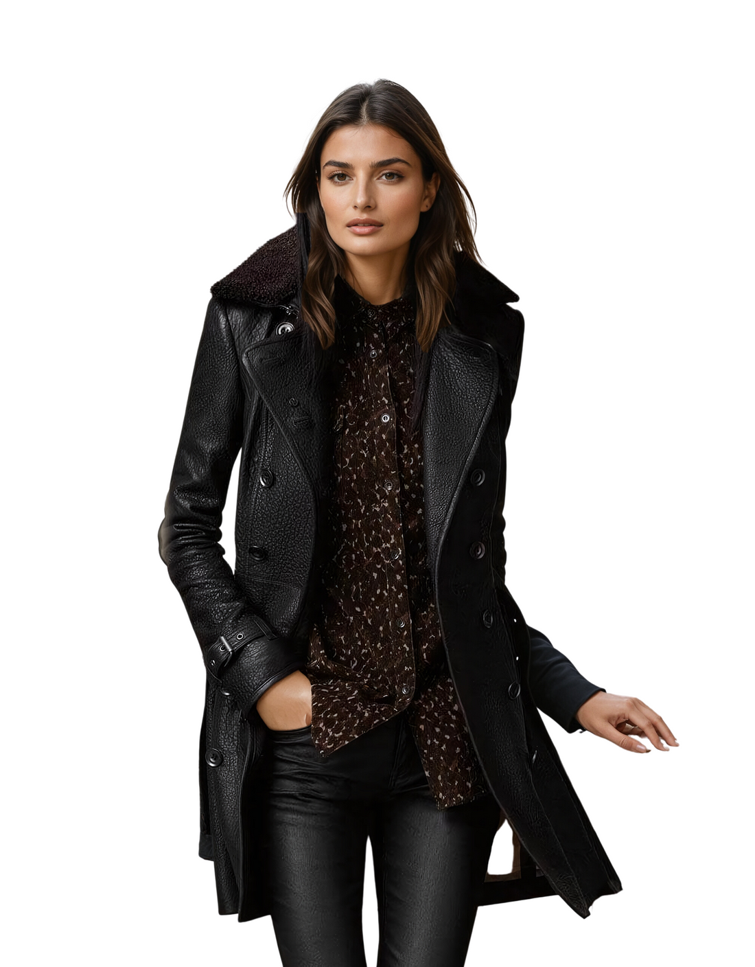 Desireé | Luxury leather trench coat