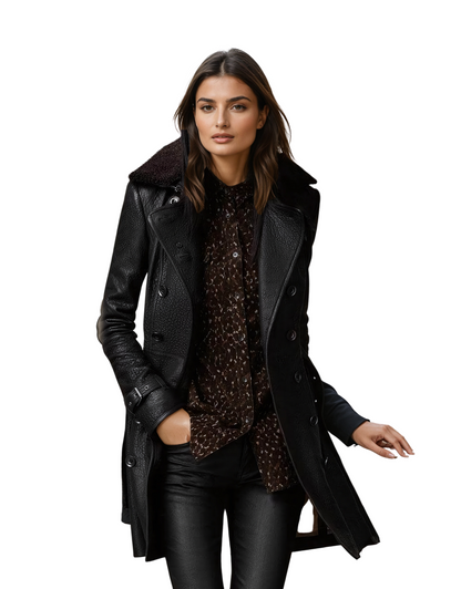 Desireé | Luxury leather trench coat