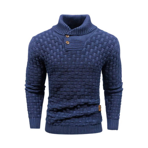 Demetrio | Sweater with button at the back of the neck
