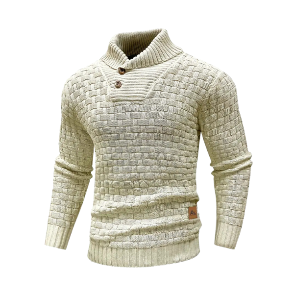 Demetrio | Sweater with button at the back of the neck