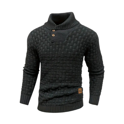 Demetrio | Sweater with button at the back of the neck