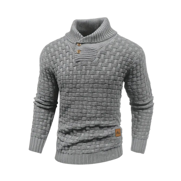 Demetrio | Sweater with button at the back of the neck