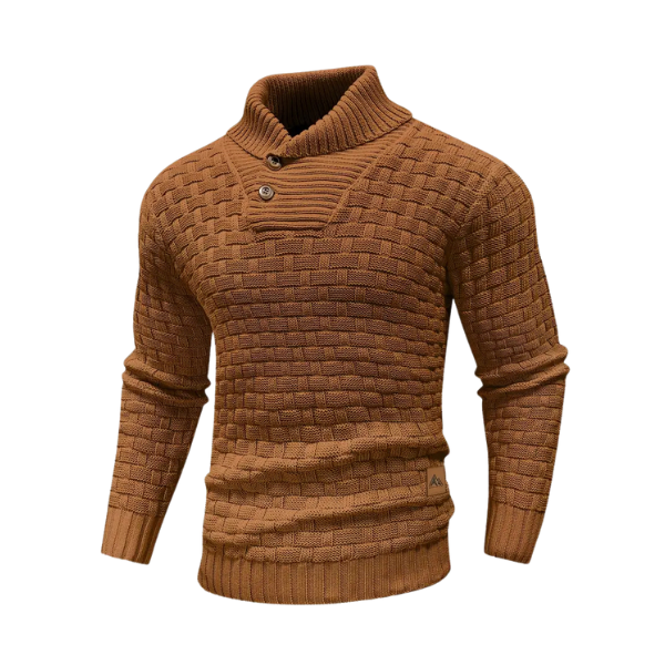Demetrio | Sweater with button at the back of the neck