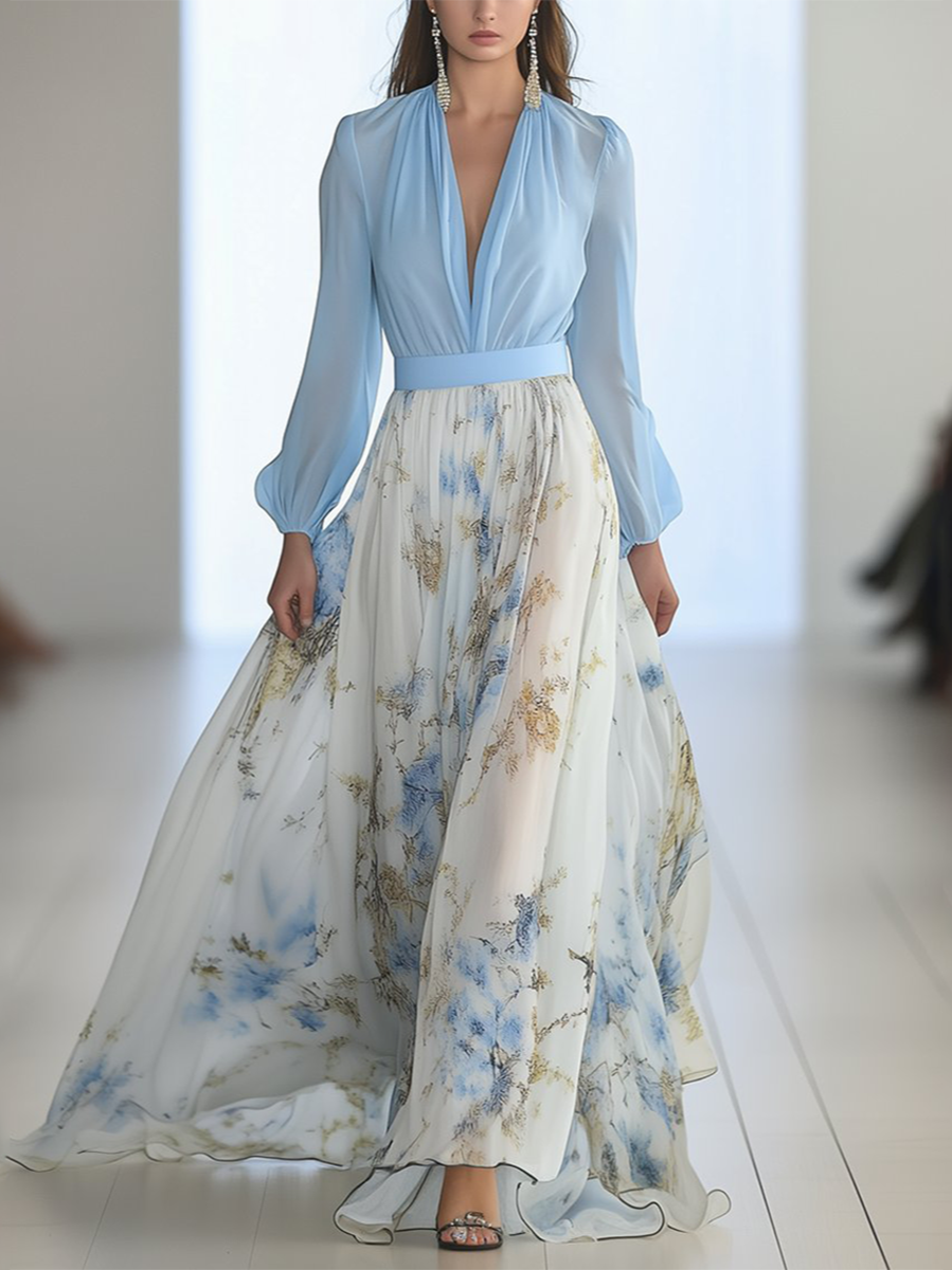 Dolores | Floral Print Long Dress