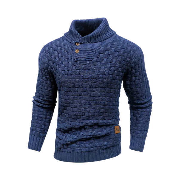 Demetrio | Sweater with button at the back of the neck