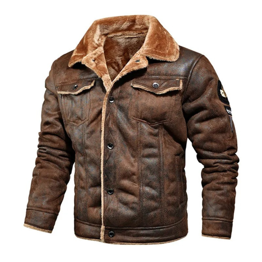 Rafael | Warm leather coat