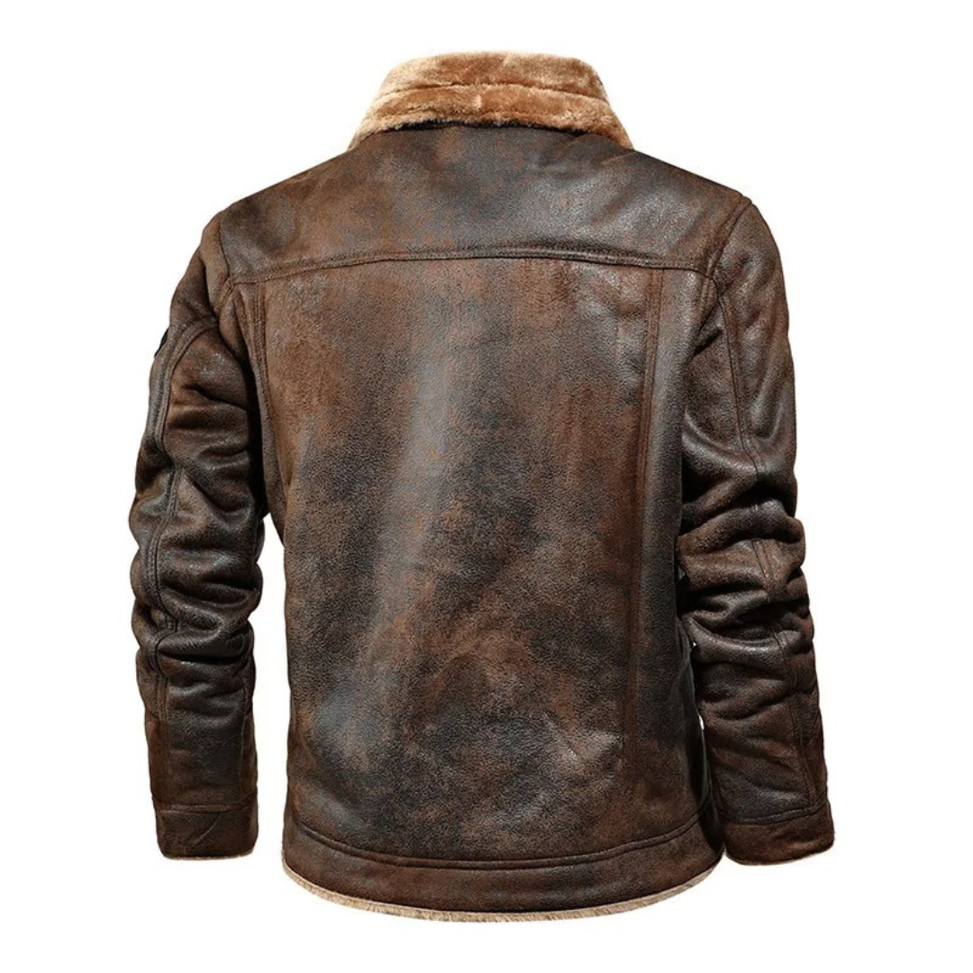 Rafael | Warm leather coat