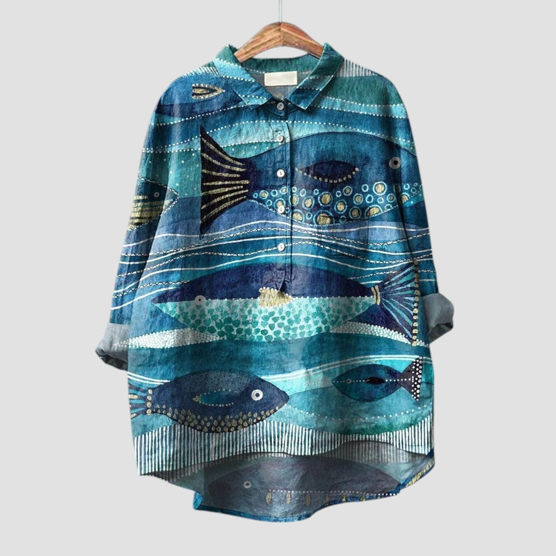 Rosina | Oversized shirt with fish print