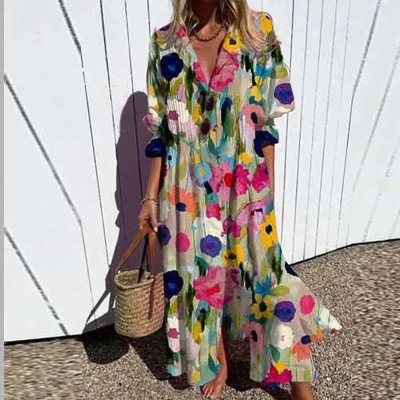 Maisie | Flattering bohemian maxi dress