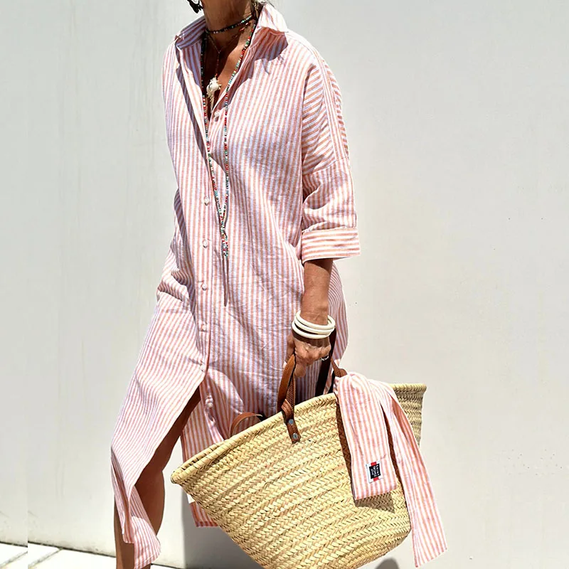 Florine | Elegant striped blouse for dress