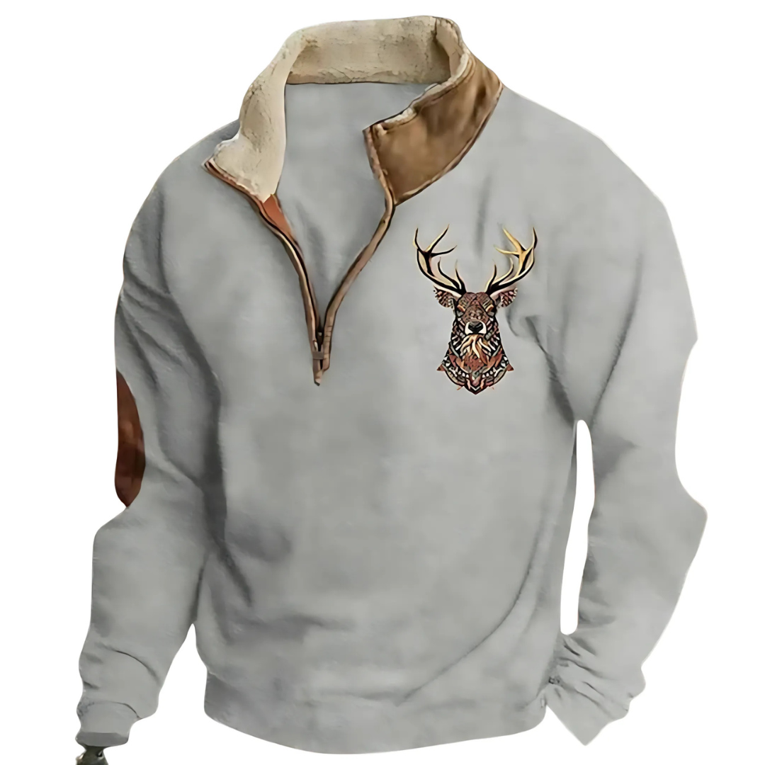 Blas | Elegant sweater with three-quarter zip