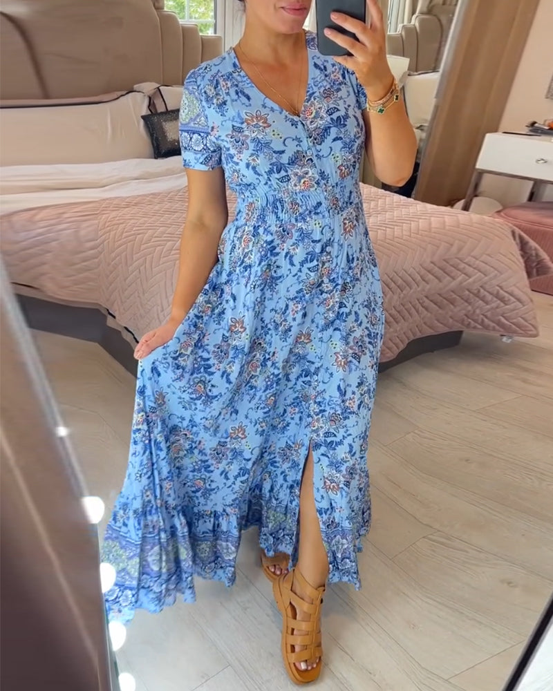 Wibia | V-neck dress with floral print