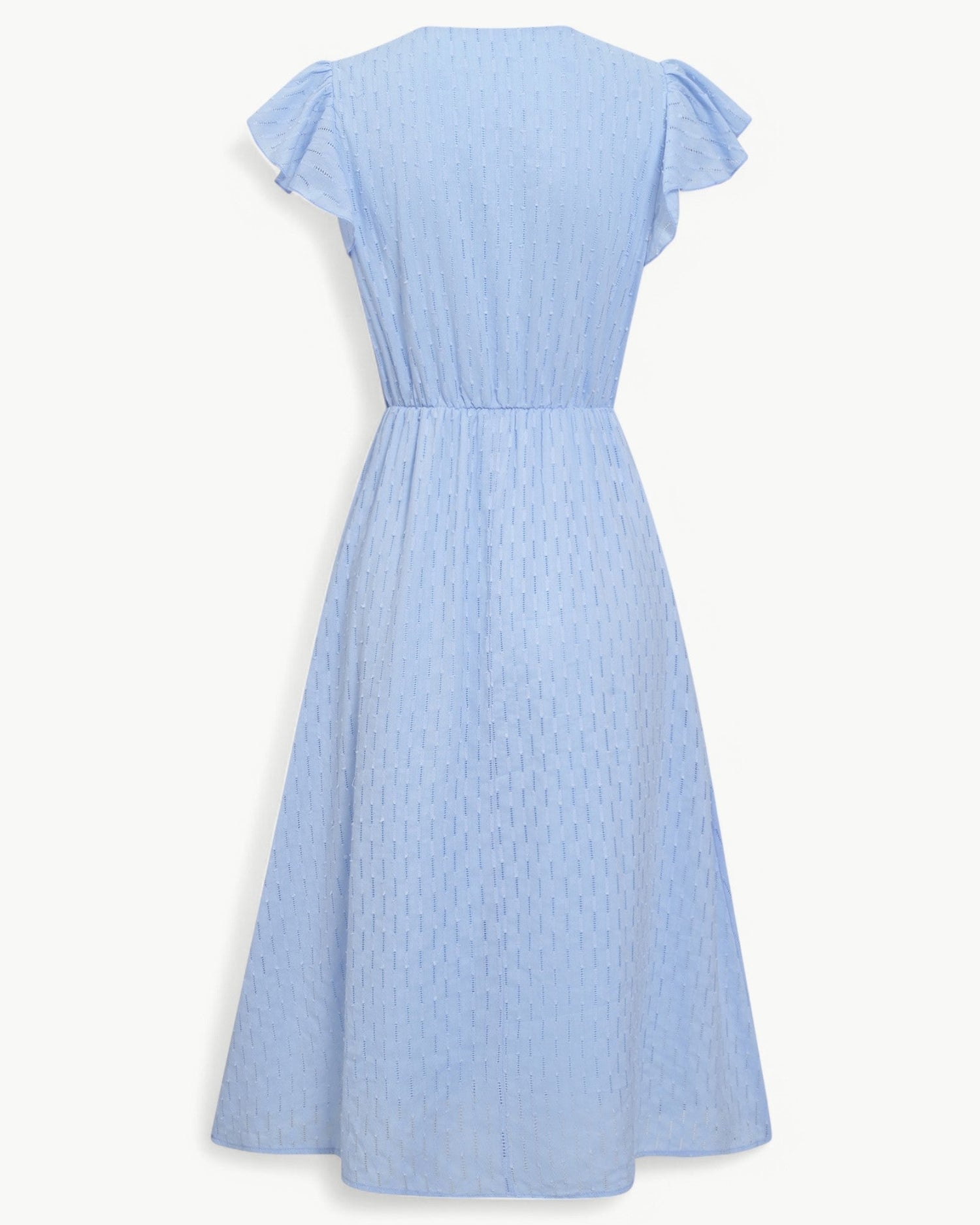 Belicia | Dress with V-neck and ruffled sleeves