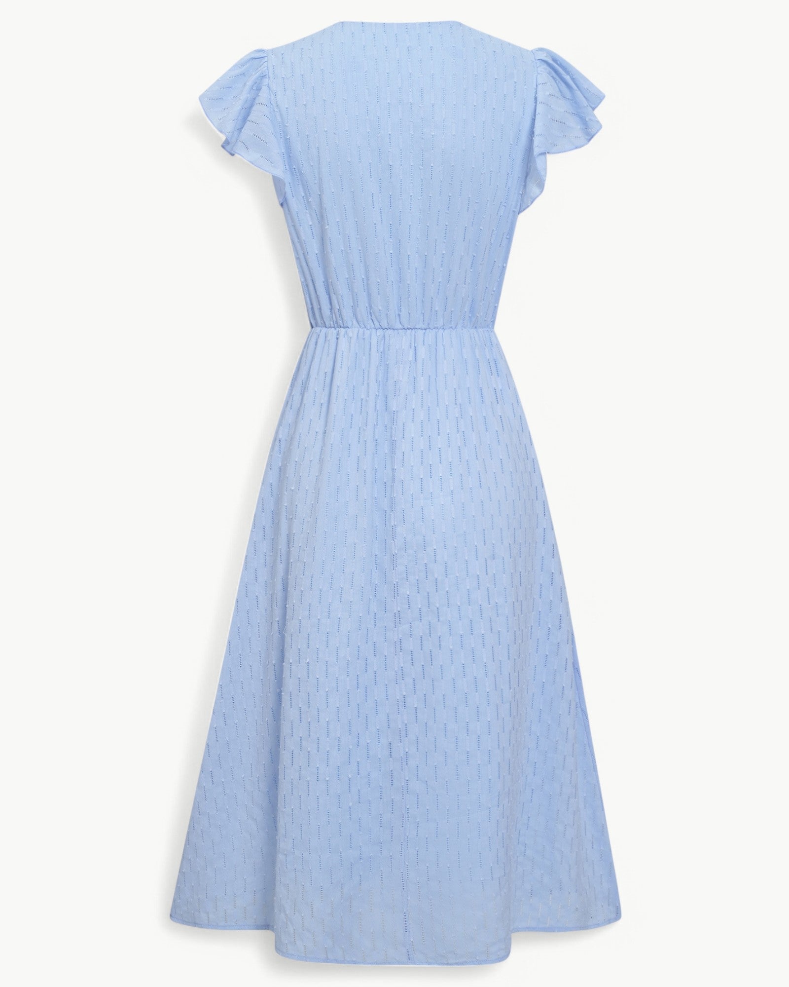 Belicia | Dress with V-neck and ruffled sleeves
