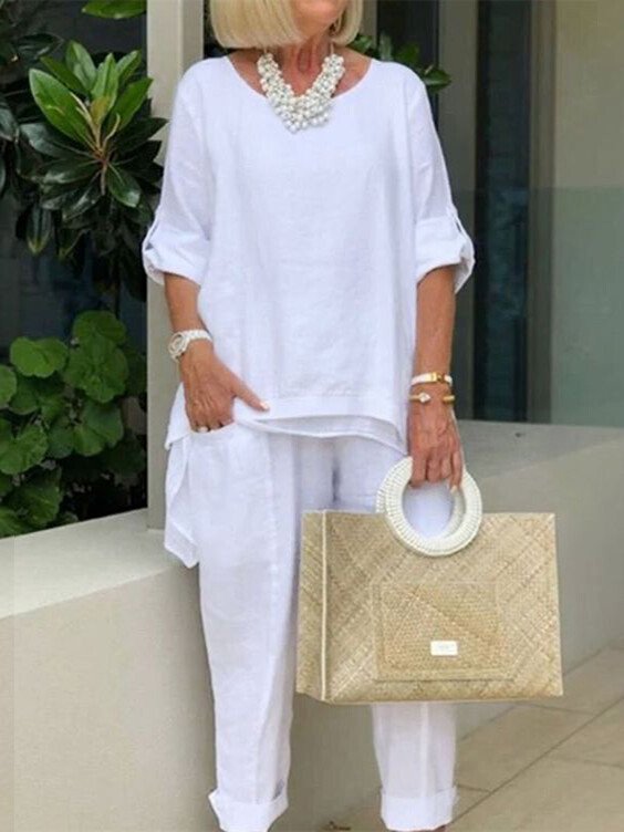 Danni | Casual two-piece set with round neck