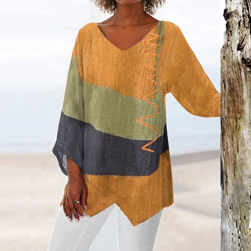 Hélène | Asymmetrical blouse for women with a bohemian style
